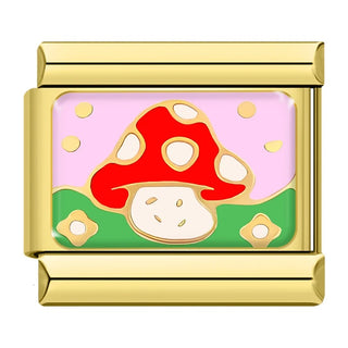 CHARM CHAMPIÑON ROJO DORADO