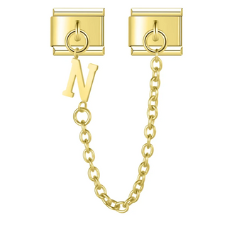 CHARM COLGANTE ORO LETRA N