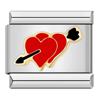 CHARM CORAZÓN DOBLE FLECHADO