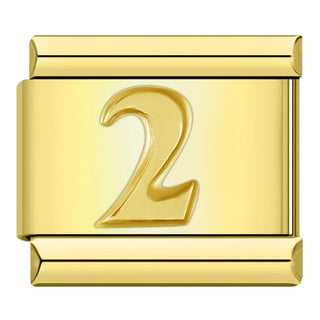 CHARM NUMERO 2 DORADO