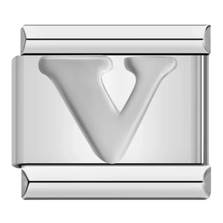 CHARM LETRA V PLATA