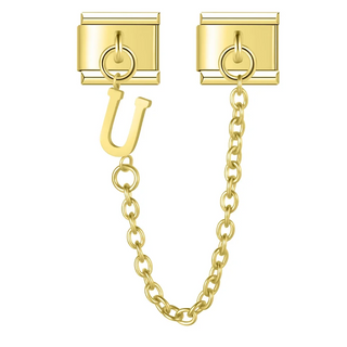 CHARM COLGANTE ORO LETRA U