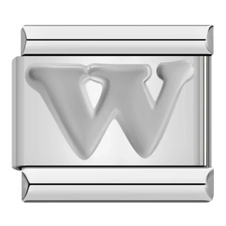 CHARM LETRA W PLATA