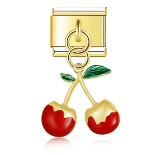 CHARM COLGANTE CEREZAS BAÑADAS EN ORO