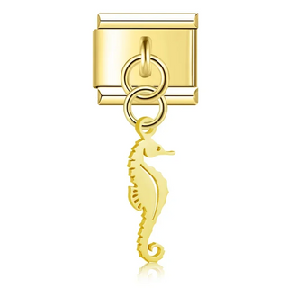 CHARM COLGANTE CABALLITO DE MAR ORO