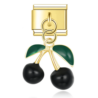 CHARM COLGANTE CEREZAS ORO