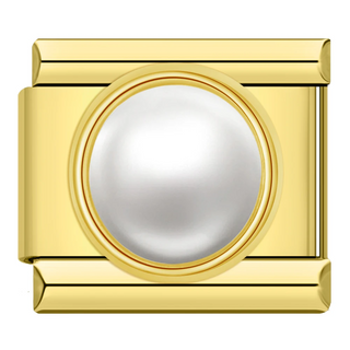 CHARM PERLA BLANCA ORO