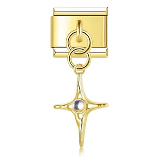CHARM COLGANTE ESTRELLA DE 4 PUNTAS ORO