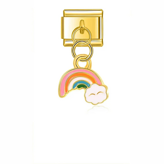 CHARM COLGANTE ARCOÍRIS ORO
