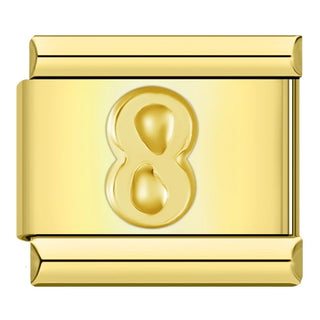 CHARM NUMERO 8 DORADO