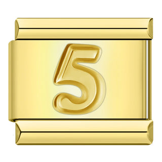 CHARM NUMERO 5 DORADO