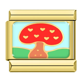 CHARM HONGO ROJO DORADO