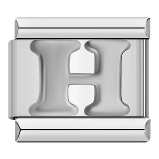 CHARM LETRA H PLATA