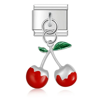 CHARM COLGANTE CEREZAS BAÑADAS EN PLATA