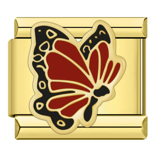 CHARM MARIPOSA ROJA DORADO