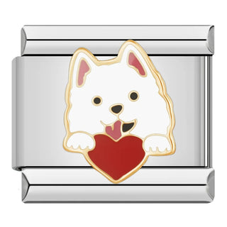 CHARM PERRO POMERANIA CORAZÓN