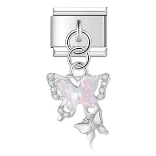 CHARM COLGANTE MARIPOSA ROSADA