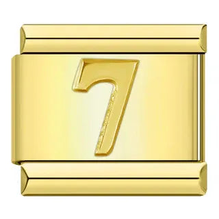 CHARM NUMERO 7 DORADO