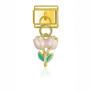 CHARM TULIPANES ROSAS DORADO