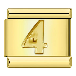 CHARM NUMERO 4 DORADO